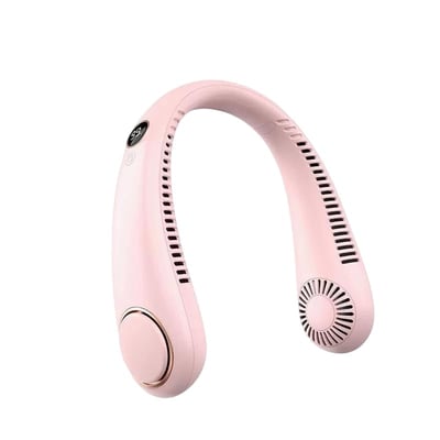 Ventilador de Cuello Digital Coolzy 3000mAh – Rosa